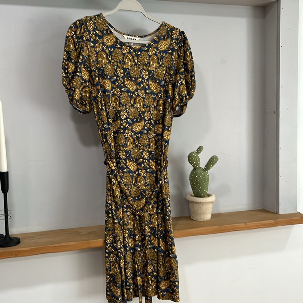 BODEN Short Sleeve Paisley Print Dress, Size 12, NWT - Picture 5 of 15